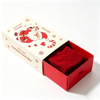 Boîte de rangement pour chaussettes personnalisée, boîte cadeau en papier de qualité supérieure, boîte à tiroir pour chaussettes, vêtements, accessoires, emballage, boîte de Noël