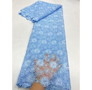 Tissu en dentelle <span class=keywords><strong>de</strong></span> coton écologique avec broderie <span class=keywords><strong>de</strong></span> paillettes à motif floral pour accessoires vestimentaires et <span class=keywords><strong>robes</strong></span> <span class=keywords><strong>de</strong></span> <span class=keywords><strong>mariée</strong></span> - Product Image 5