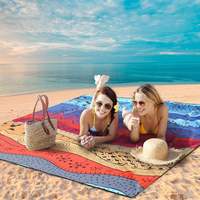Tapis de plage imperméable pliable léger et à séchage rapide de 200x210 cm pour le camping et les pique-niques