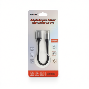 Adaptador Temco USB-C a USB-A para Teléfono Inteligente y Tableta con Función de Transferencia de Datos y Carga - Product Image 1