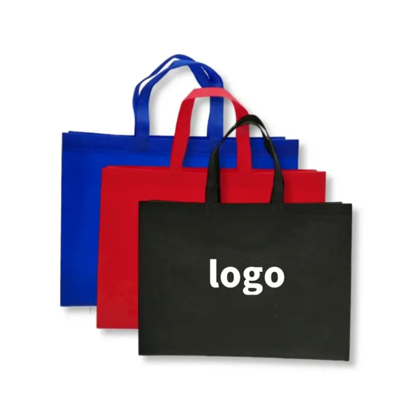 Custom Logo Pp Laminated Supermarket Reusable Recycled Eco Friendly Rpet Polypropylene Bag Non Woven Carry Shopping Tote Bags