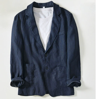 Nouvelle Arrivée 2026 – Blazer en Lin Rétro Élégant pour Homme – Veste Décontractée et Respirante pour Affaires, Tenue de Bureau Quotidienne ou Soirée