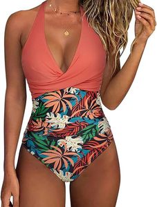 New Women <b>Cross</b> Back Color Block One Piece Swimsuit Sexy Backless Bodysuit Swimwear In Stock For European American Market - Product Image 6