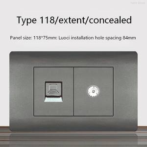 ซ็อกเก็ตคอมพิวเตอร์แบบดาวเทียมซีรีส์ 118 พร้อมแผงสัมผัส ปลั๊กไฟขั้นสูงสำหรับเครื่องใช้ไฟฟ้าภายในบ้าน - Product Image 3