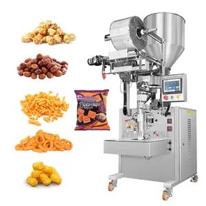 Automatic vertical pouch banana chips / cassava chips / potato chips roasted peanuts microwave popcorn packing machine