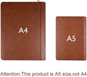 Porte-dossier en cuir PU personnalisé A5, à Clip métallique, pour dossiers <span class=keywords><strong>de</strong></span> conférence, étiquette <span class=keywords><strong>de</strong></span> styliste - Product Image 5
