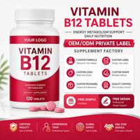 Fabricant OEM de comprimés de vitamine B12, comprimés de complexe de vitamines B, compléments alimentaires sains, comprimés de vitamine B12 à croquer