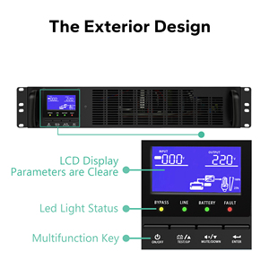 Alimentation électrique UPS monophasée <span class=keywords><strong>en</strong></span> rack 1 kVA, OEM/ODM, longue autonomie sans batterie pour l'industrie/PC/médical - Product Image 4