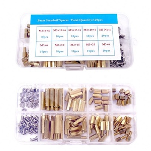 Juego de 120 Postes Hexagonales de Cobre M3 de Una y Dos Pasadas con Tornillos y Tuercas en Caja - Product Image 1