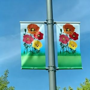 Drapeau de rue double face imprimé en couleur, résistant à l'eau et à la décoloration, de haute qualité, pour la signalisation publicitaire - Product Image 2