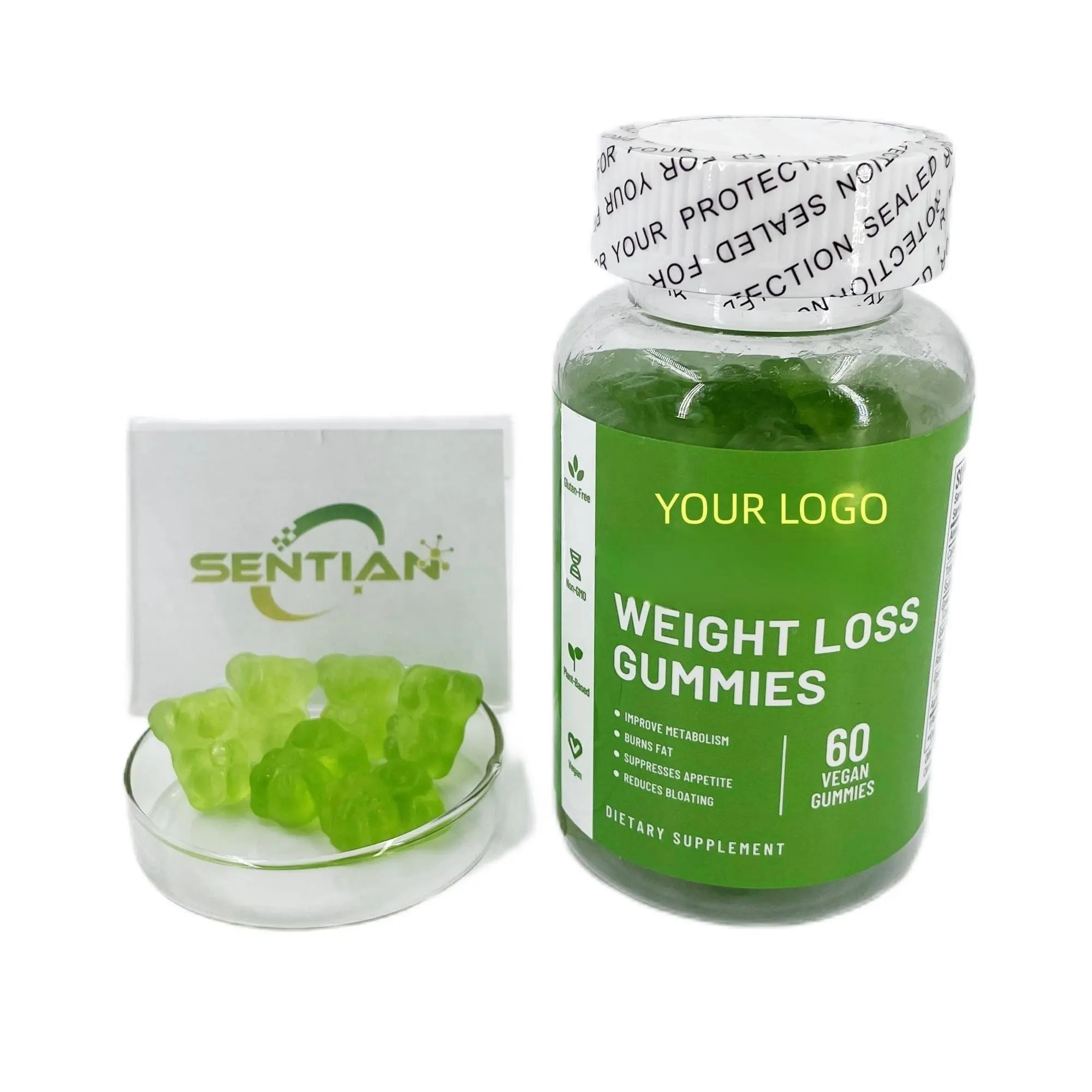 Private Label Odm/Oem Immuun Afslanken Detox Gewicht Slank Vet Keto Dieet Metabolisme Gummies Flat Cider Loss Gummy