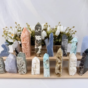 Punta di Cristallo a Torre in Materiali Misti, Gemma Naturale Energetica Curativa, Prezzo di Fabbrica, per Decorazione Domestica - Product Image 2