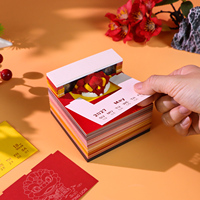 Bloc-notes 3D Fortune Lion Dance, Calendrier, Bloc-notes pour la prospérité, Décoration de bureau, Papeterie animale mignonne, Articles cadeaux de luxe personnalisables