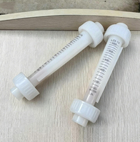 Débitmètre à flotteur en PVDF résistant à la corrosion acide forte DN15/20/25 pour transfert d'eau, type pipeline plastique, Chuanli LZS-50 Rotamètre