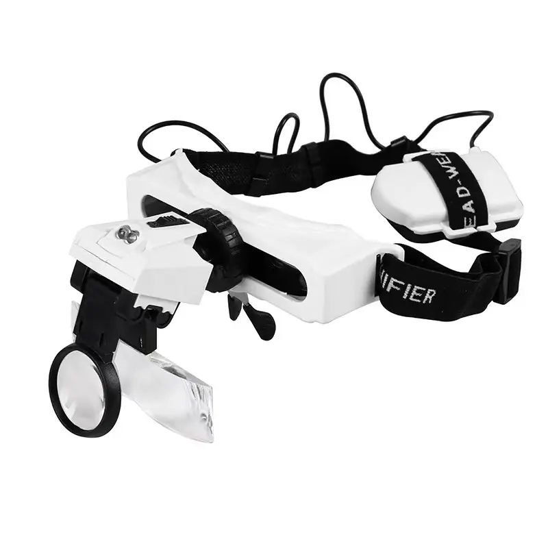 BIJIA 9892E1 tête loupe dentaire modifiable LED illuminé plusieurs lentilles bandeau loupe loupe