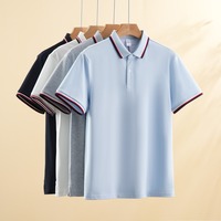 Nueva Camiseta Casual de Verano de Manga Corta de Seda de Morera para Hombre