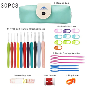 Juego <span class=keywords><strong>de</strong></span> ganchos <span class=keywords><strong>de</strong></span> ganchillo con estuche para tejer a mano, <span class=keywords><strong>agujas</strong></span> extralargas, 14 tamaños, 2mm-10mm - Product Image 2