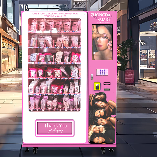 Durable Makeup Nail Cosmetic Vending Machine Beauty with SDK ADA Compliant Touchscreen Smart Cashless Spiral Side Push Dispenser