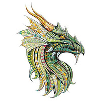 Green Dragon Hình Động Vật Câu Đố Bằng Gỗ Giáo Dục Đồ Chơi Gỗ Jipsaw Phát Triển Trí Thông Minh Câu Đố 3 D Đầy Màu Sắc Jipsaw