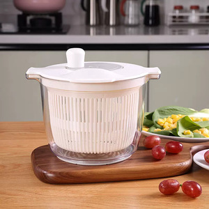 Escurridor de Ensaladas de Plástico con Manivela, Cesta para Lavar Verduras, Apto para Lavavajillas, Hecho en Japón - Product Image 1
