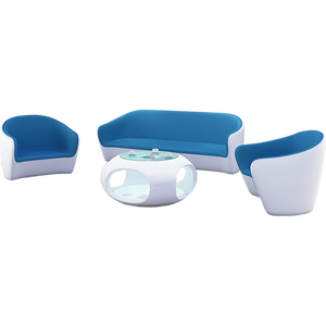 أريكة استقبال لامعة للبيع الساخن BSF11 لصالونات التجميل، أريكة مكتب حديثة متينة، طقم أثاث بتشطيب دهان حراري، أريكة جلدية بثلاثة مقاعد - Product Image 6