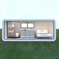 Conteneurs modulaires certifiés CE pour la nuitée, maisons conteneurs Apple Cabin, maisons préfabriquées pour hôtels et bureaux