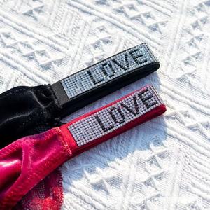 Stile personalizzabile caldo-vendita strass in maglia di gomma strisce intimo spalline accessori decorativi - Product Image 2