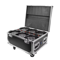 9X10W RGBWA UV 6 en 1 inalámbrico DMX512 LED PAR alimentado por batería Led Uplight con estuche de vuelo