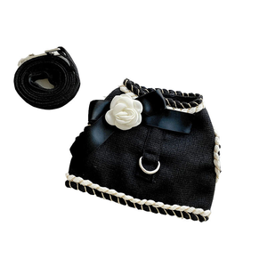 Brand-New Luxury Small <b>Dog</b> Walking Chest Strap Leash Set Solid Pattern Modern Eco-friendly Cloth Winter Parties - Product Image 1