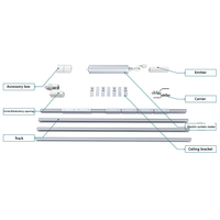 Système de rideaux motorisés intelligents Wifi Ewelink 5,2 m, kit de rail de rideaux réglable en longueur, corniche, rideaux de fenêtre, système d'automatisation de la maison Alexa
