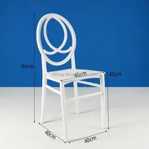 Оптовая продажа, недорогое прочное портативное складное гостиничное пластиковое обеденное кресло chiavari, белое свадебное кресло из смолы с кристаллами