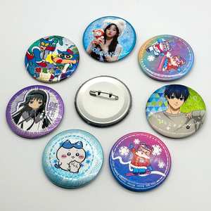 Venta al por mayor de fábrica: Botones personalizados, insignias de metal, insignias de hojalata con impresión de logotipo, insignias de hojalata en blanco, insignias de metal de 58 mm, insignias de hojalata económicas. - Product Image 2