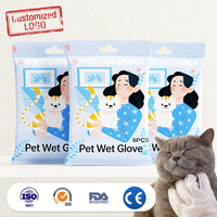 Huismerk Reinigingsdoekjes voor Huisdieren, Verzorgingshandschoenen, Vochtige Doekjes, Dagelijkse Reiniging voor Katten en Honden