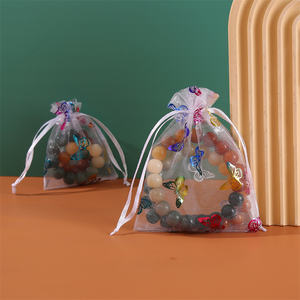 Usine directe 7*9cm <span class=keywords><strong>petit</strong></span> <span class=keywords><strong>Organza</strong></span> cordon <span class=keywords><strong>Sachet</strong></span> sacs faveur de fête de mariage maille pochettes de noël emballage produits d'impression - Product Image 6