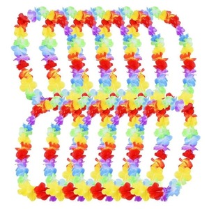 10 piezas/set Guirnaldas de Flores Hawaianas para Fiesta, Collares Hawaianos, Decoración Floral Rústica, Tela Hawaiana - Product Image 5