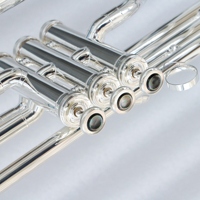 Professional Stand Bb Piston Trombone Musical Instrument with Estuche De Trombon Andboquillas De Trombone Silver Plated