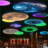 Lustre LED en fer coloré à lumière variable pour pub, bar à cocktails, salle de jeux d'arcade, salle de billard, télécommande double usage