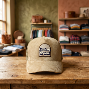Casquette de camionneur personnalisée à 6 panneaux en maille avec logo brodé sur le devant, ajustable, unisexe, décontractée, printemps-été, pour adulte - Product Image 1