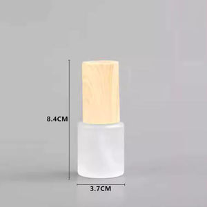 Flacon en verre givré haut de gamme de haute qualité avec bouchon à vis, flacon cosmétique portable, flacon d'huile essentielle transparent et portable - Product Image 1