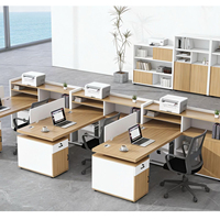 Meuble de rangement de bureau grande capacité avec bibliothèque, étagère, tiroir verrouillable et meuble à colonnes pour postes de travail de personnel de bureau