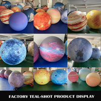Planète gonflable personnalisée populaire chaude de boule de ciel de globe du monde de la terre pour le ballon à air du système solaire
