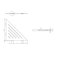 Étagère d'angle murale triangulaire moderne en acier inoxydable pour salle de bain, support de rangement mural pour douche