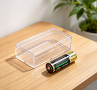 Boîte en plastique PS transparente avec couvercle, taille personnalisée, conteneur en plastique transparent PS pour l'emballage de produits ménagers