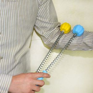 Pumpkin Head Beat Hammer <b>Massage</b> Steel Spring Ball Relief Body Back Leg Knock Massager Stick <b>Tool</b> - Product Image 3