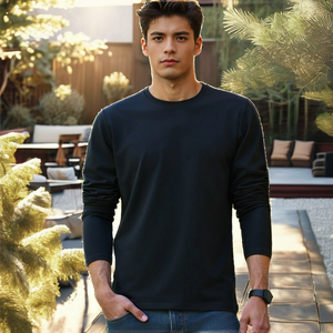 Maglia Termica a Maniche Lunghe da Uomo 2026 in Modal, Tinta Unita, Casual, Comoda, Anti-Pilling, Traspirante, Perry Burry - Product Image 2