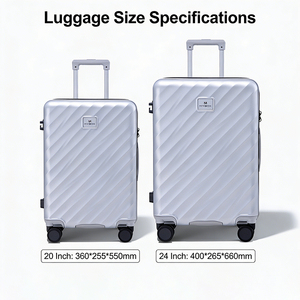 Valigia da Viaggio d'Affari alla Moda con Grande Capacità, Materiale ABS+PC, Serratura TSA, Ruote a 360° °   Ruote Girevoli, Misure 20", 24" - Product Image 2