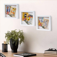 Gölge kutusu resim çerçevesi, fotoğraflar için 3D ekran durumda, hatıra, el sanatları, düğün hatıra,kare şekli,derinlik 3 & 5 cm