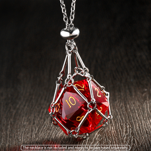 Collar de Dados de Resina de Piedra D&D, Soporte para 6 Dados, Colgante de Aleación de Zinc para <span class=keywords><strong>Juegos</strong></span> de Rol, Cadena Desmontable, Accesorio Portátil para Gamers - Product Image 5