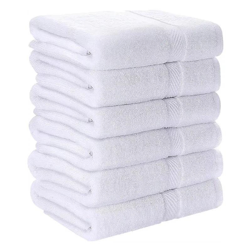 Toalha de banho 100% de algodão de luxo altamente absorvente de fábrica para banheiro