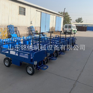 Electric Scissors Lift Platform <b>Cart</b> 4 Wheel Hydraulic <b>Foldable</b> Metal Warehouse Logistics Mobility - Product Image 2